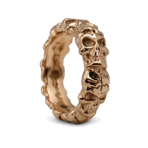 Rebel Gold Skull Ring