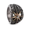 Polaris Bronzed Aged Compass Signet Ring