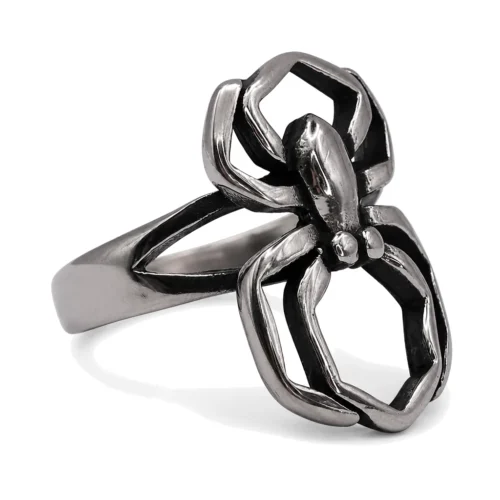 Polished Spider Signet Ring
