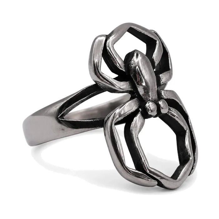 Polished Spider Signet Ring