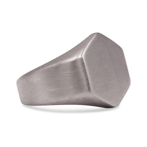 Steel Mens Signet Ring