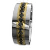 Black Diamond Eternity Gold Wedding Ring for Men