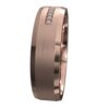 Rose Gold Mens Wedding Band with Diamonds
