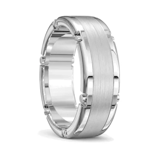 High Quality White Gold Men's Wedding Ring
