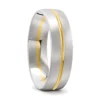 Extraordinary Style White & Yellow Gold Men's Wedding Ring
