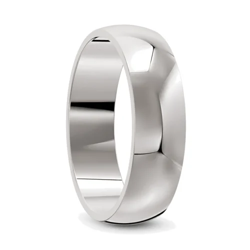 Elegant White Gold Men's Wedding Ring