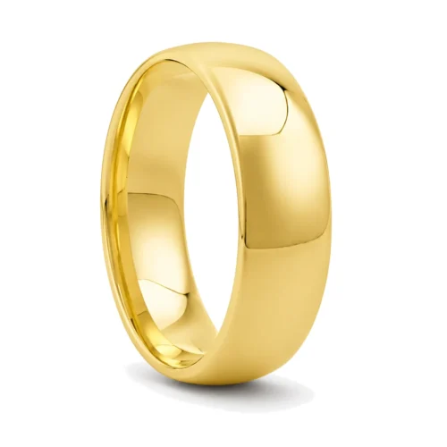 Stunning Yellow Gold Mens Wedding Ring