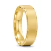 Brushed and Polished Yellow Gold Mens Wedding Ring