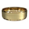 Gold Brushed Wedding Ring for Men