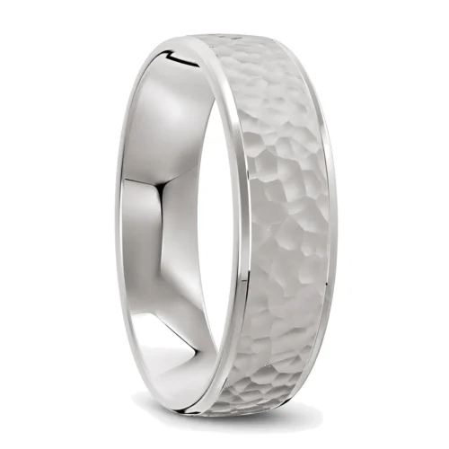 Brilliant Platinum Gold Polished Mens Wedding Ring