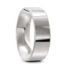 Flat Polished Platinum Mens Wedding Ring