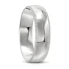 Platinum Mens Wedding Band with Milgrain Edges