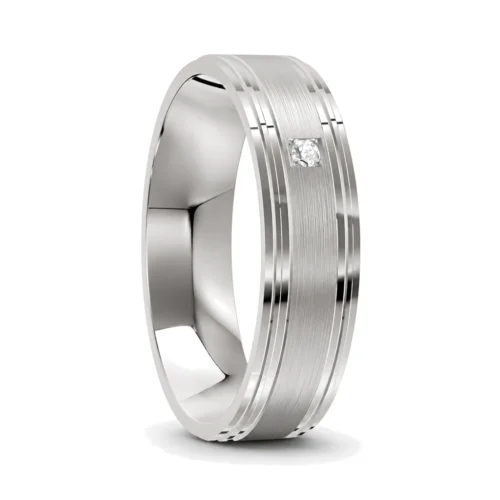 White Gold Men's Diamond Ring