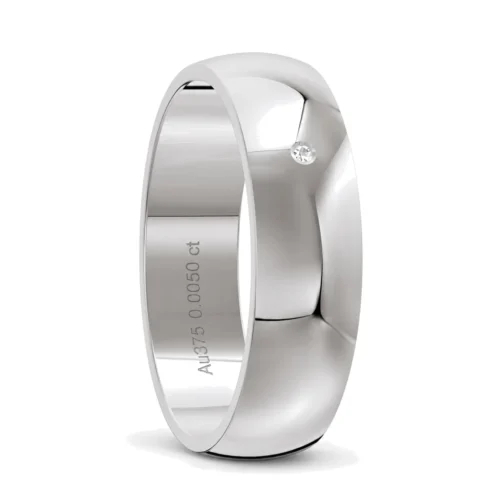 Classic Platinum Diamond Mens Wedding Ring