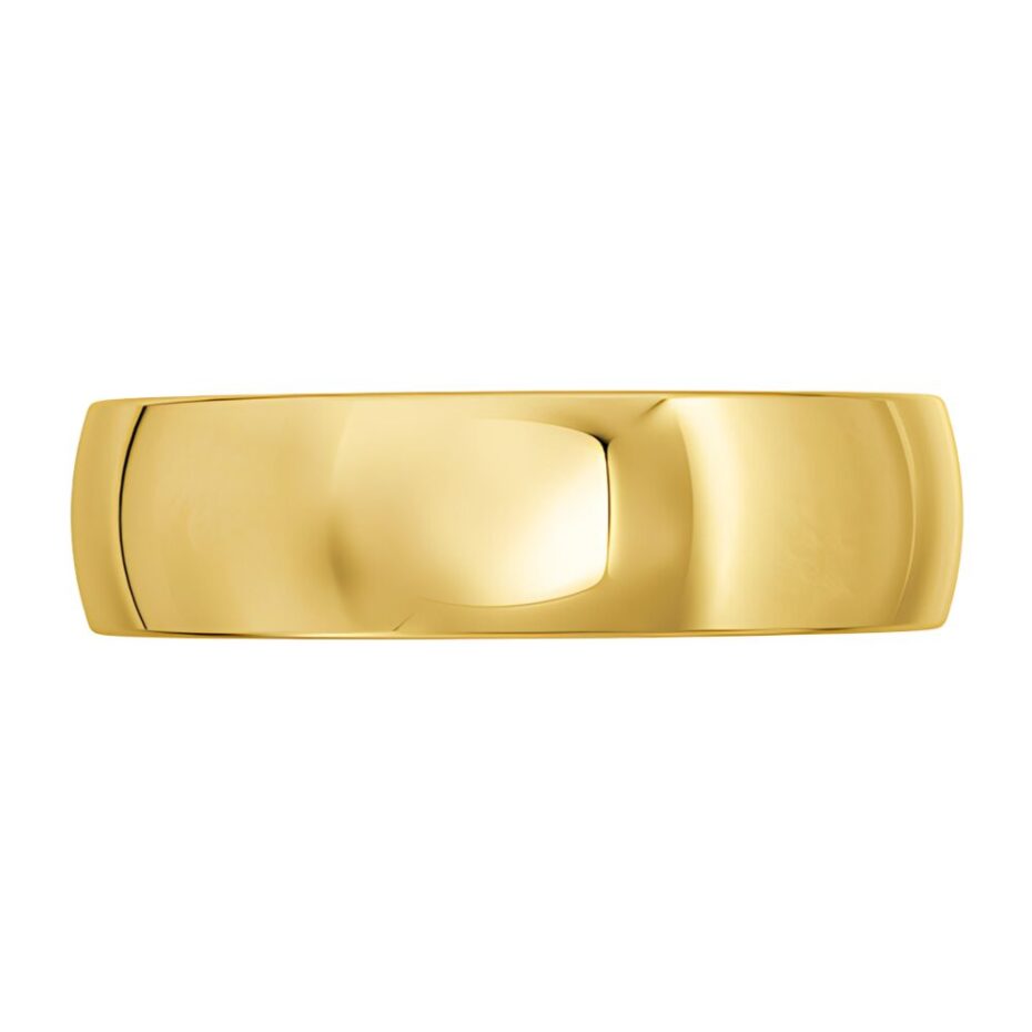 1020 Classic Yellow Gold Mens Wedding Band