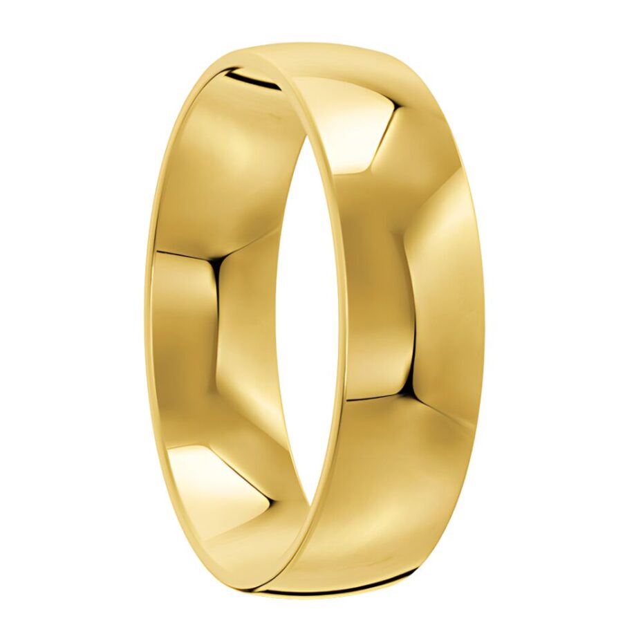 1050 Classic Yellow Gold Mens Wedding Ring