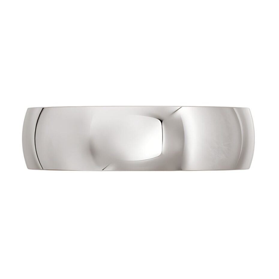 1060 Classic White Gold Mens Wedding Band