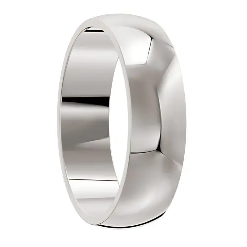Elegant White Gold Men's Wedding Ring