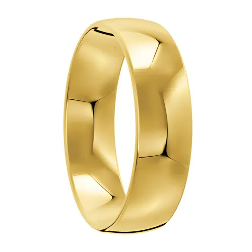 Stunning Yellow Gold Mens Wedding Ring
