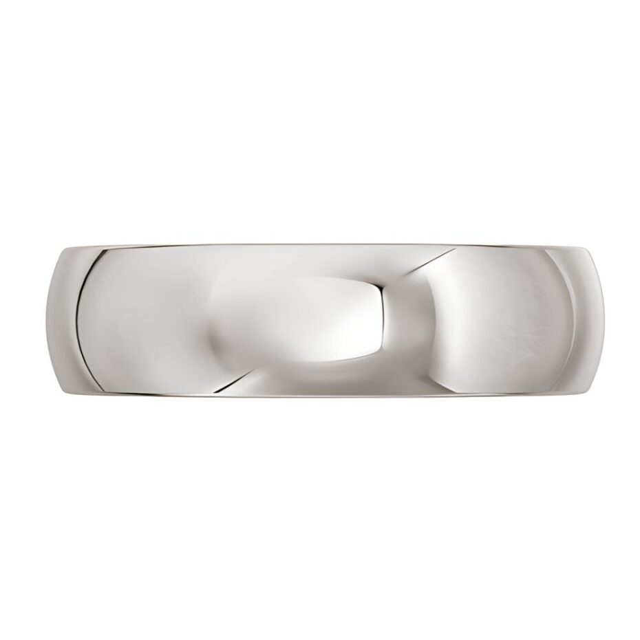 1130 Platinum White Gold Silver Mens Wedding Ring