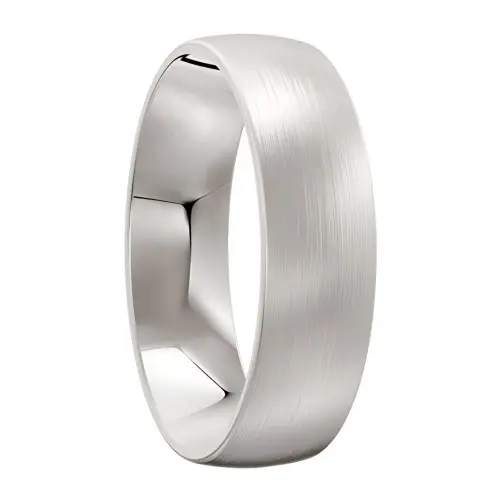 Platinum Brushed Mens Wedding Ring