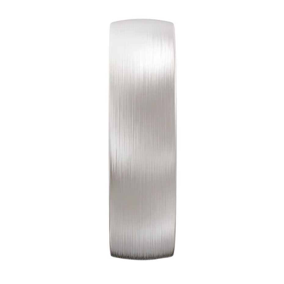 3005 White and Rose Gold Brushed Mens Wedding Ring