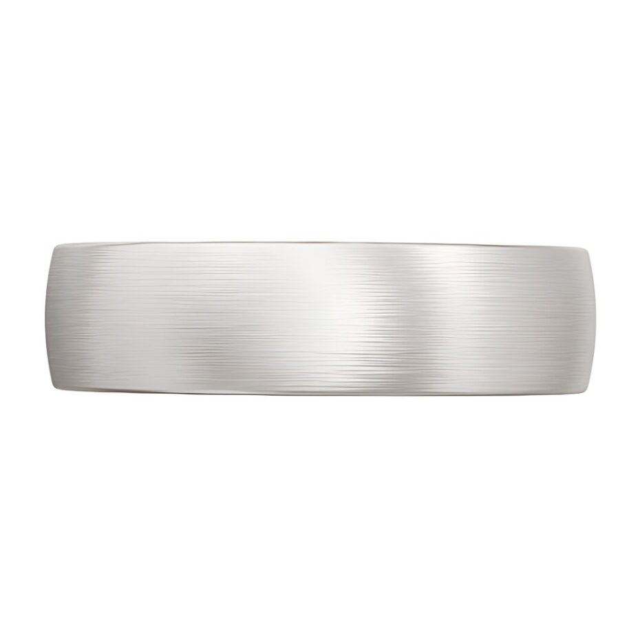 3005 White and Rose Gold Brushed Mens Wedding Ring