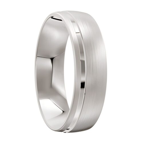 3010 White Gold Mens Wedding Ring