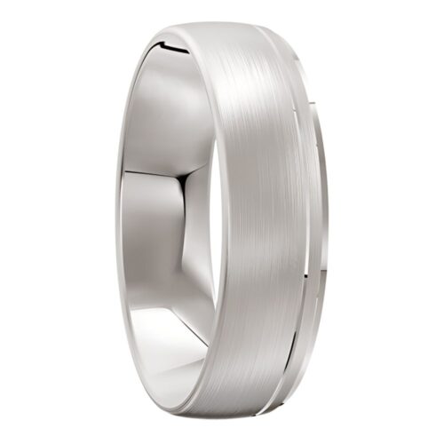 3014 White Gold Mens Wedding Band