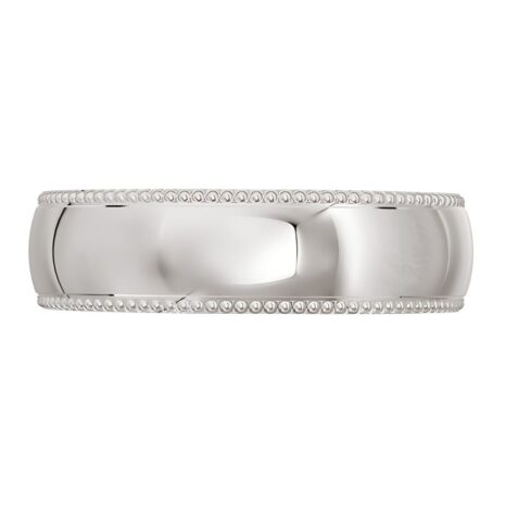 3015 White Gold Milgrain Mens Wedding Ring 3 3015 White Gold Milgrain Mens Wedding Ring