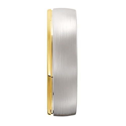 3040 Mens White Gold and Yellow Gold Wedding Ring