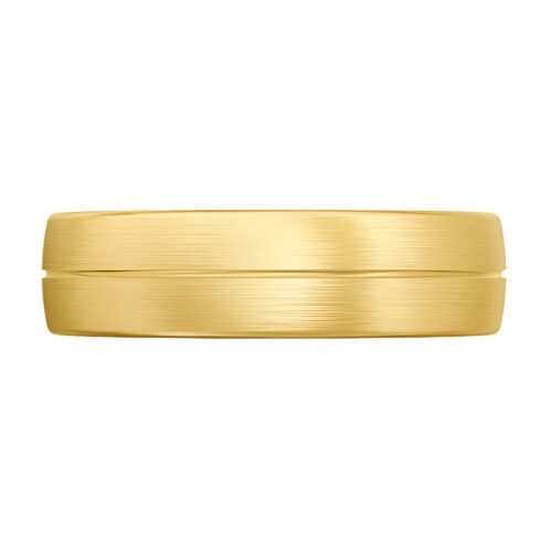 3044 Yellow Gold Centreline Groove Mens Wedding Band
