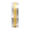 3056 Dual Tone Yellow and White Gold Mens Wedding Ring