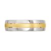 3056 Dual Tone Yellow and White Gold Mens Wedding Ring