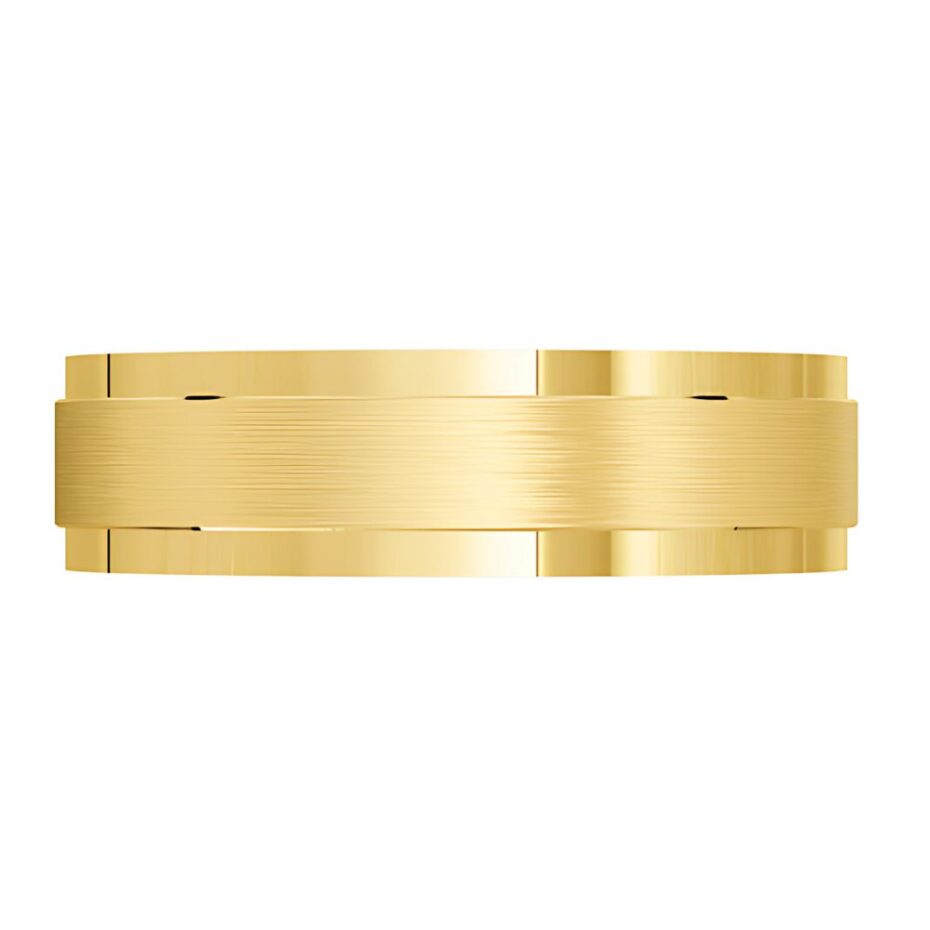 3064 - Yellow Gold Step Edge Mens Wedding Ring