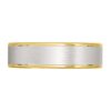 3066 Yellow and White Gold Mens Wedding Ring