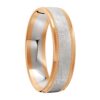 3068 Rose and White Gold Mens Wedding Ring
