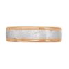 3068 Rose and White Gold Mens Wedding Ring