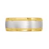 3072 Wider Yellow and White Gold Mens Wedding Ring
