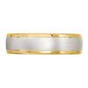 3080 Two Tone Yellow and White Gold Mens Wedding Ring