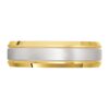 3082 Two Tone Yellow and White Gold Mens Wedding Ring