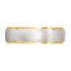 3096 Yellow and White Gold Mens Wedding Ring