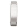 4000 White Gold Brushed Mens Wedding Ring