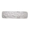 4042 Hammered Platinum White Gold Silver Mens Wedding Band