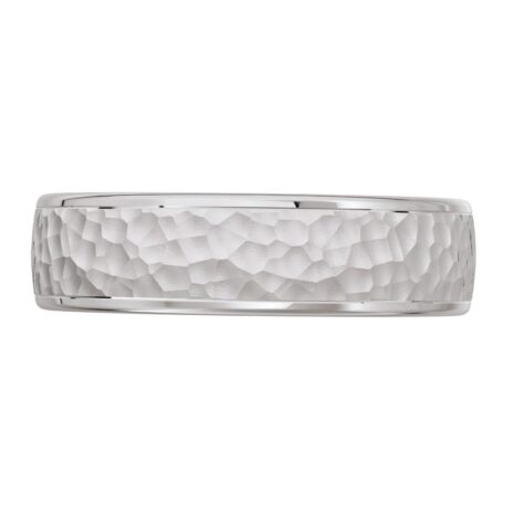 4042 Hammered Platinum White Gold Silver Mens Wedding Band 3 4042 Hammered Platinum White Gold Silver Mens Wedding Band