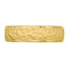 4042 Hammered Yellow Gold Mens Wedding Band
