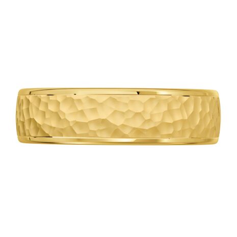 4042 Hammered Yellow Gold Mens Wedding Band 3 4042 Hammered Yellow Gold Mens Wedding Band
