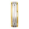 Yellow and White Gold Satin Mens Wedding Ring