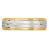 4044 Yellow gold and white gold mens wedding ring