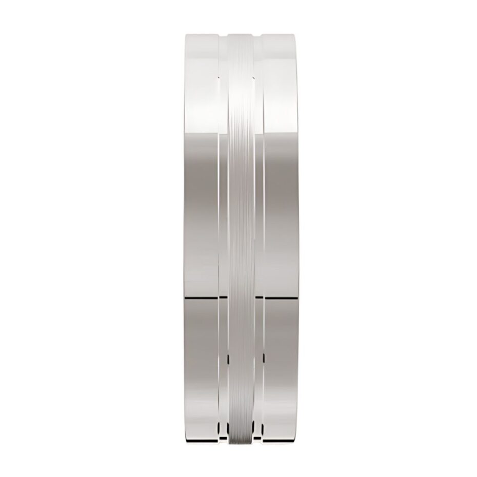 4056 White Gold Platinum Silver Mens Wedding Ring